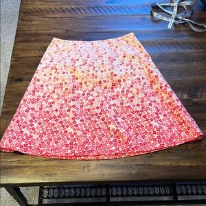 Talbots Vibrant Floral A-Line Skirt